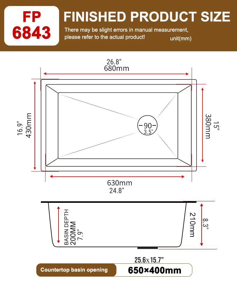 ULOVEHOUSE Black Stainless Steel Sink with Waterfall Design, Large Single Basin for Kitchen