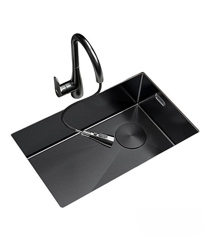 ULOVEHOUSE Nano-Embossed Honeycomb Stainless Steel Sink with Large Single Slot for Kitchen